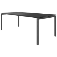 NOVA U meeting table | 2000 x 1000 mm, anthracite