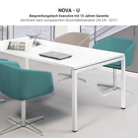 NOVA U meeting table | 2000 x 1000 mm, anthracite