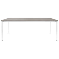 NOVA U meeting table | 2000 x 1000 mm, gray northern oak