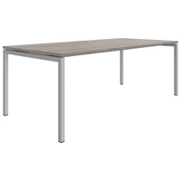 NOVA U meeting table | 2000 x 1000 mm, gray northern oak