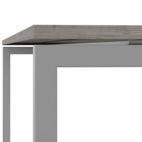 NOVA U meeting table | 2000 x 1000 mm, gray northern oak