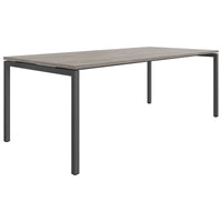 NOVA U meeting table | 2000 x 1000 mm, gray northern oak