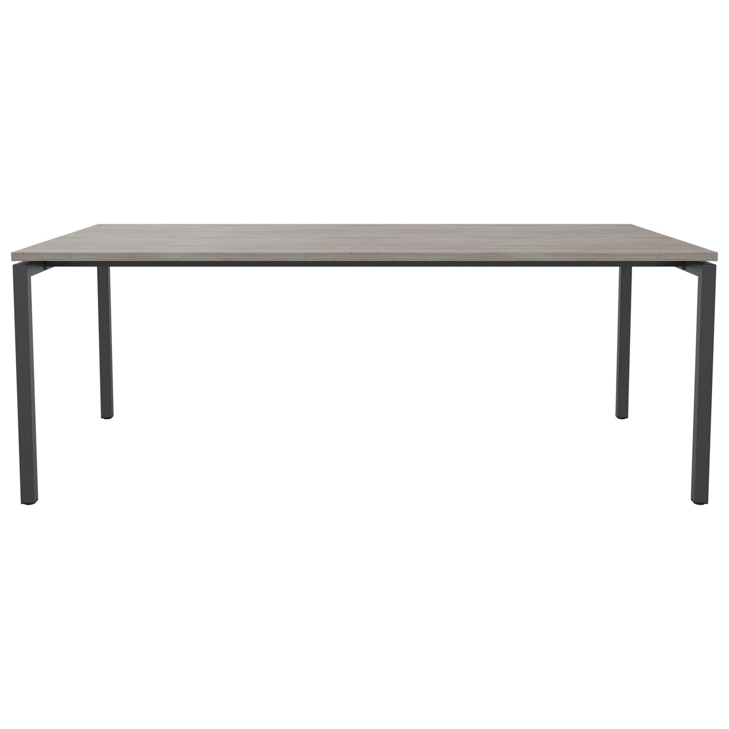 NOVA U meeting table | 2000 x 1000 mm, gray northern oak