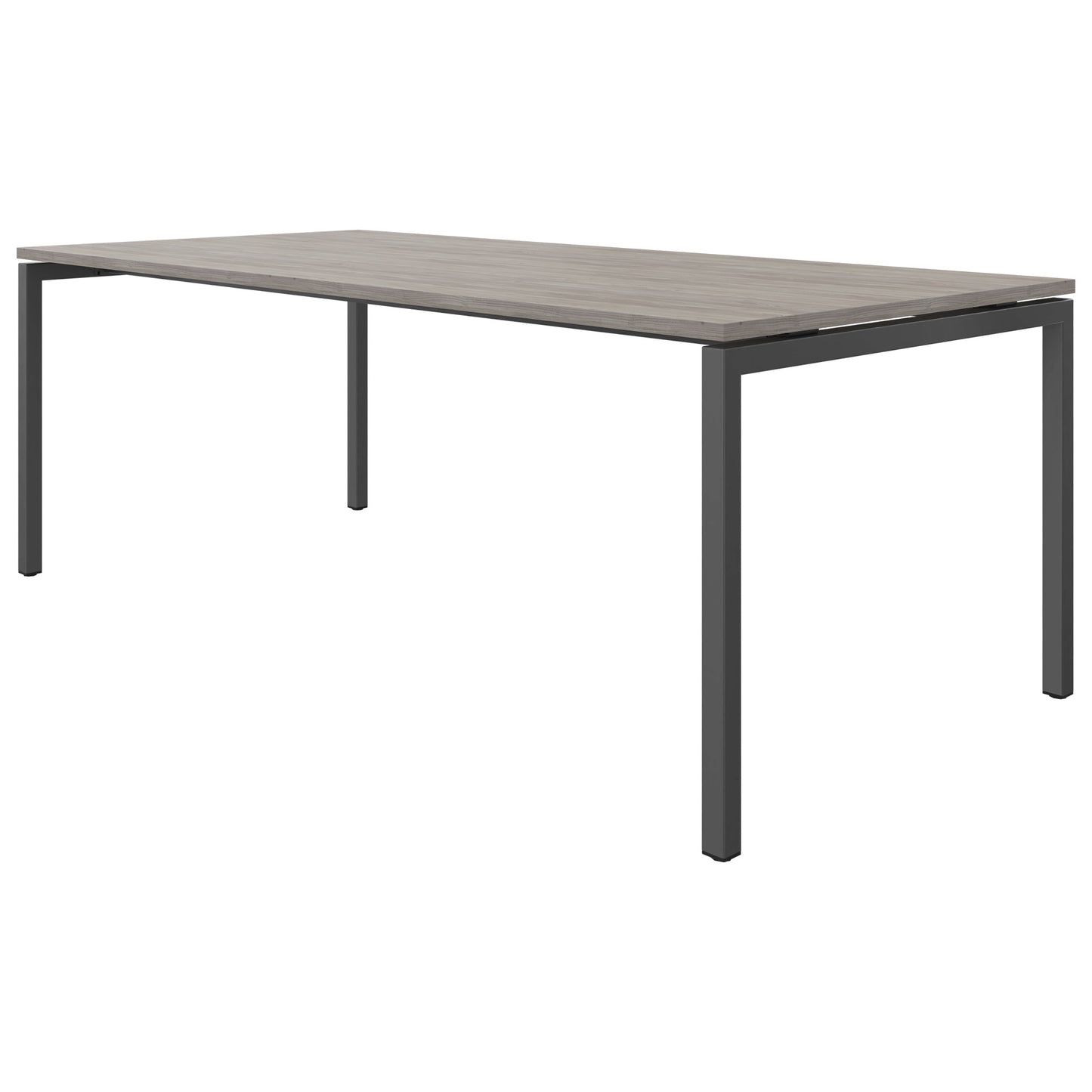 NOVA U meeting table | 2000 x 1000 mm, gray northern oak