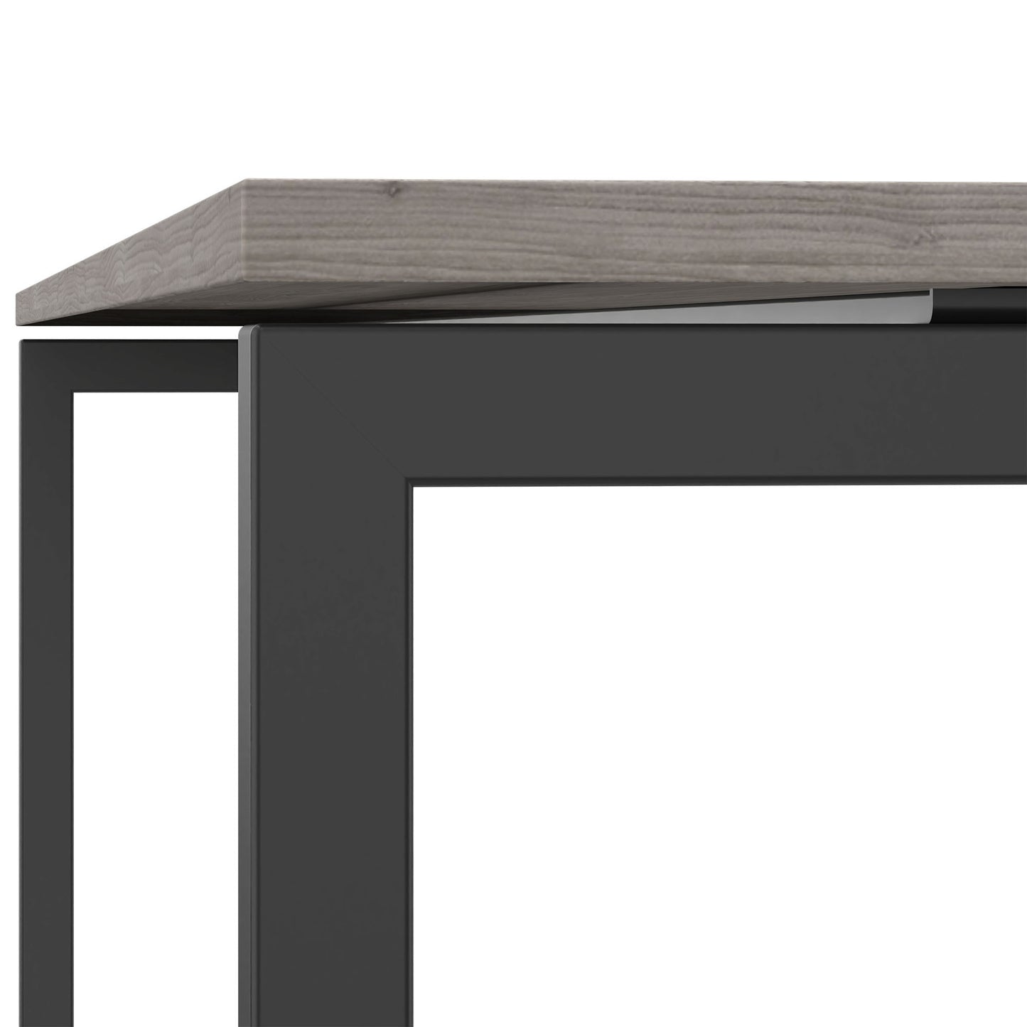 NOVA U meeting table | 2000 x 1000 mm, gray northern oak