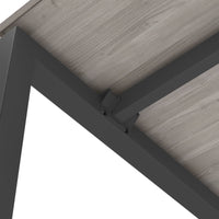 NOVA U meeting table | 2000 x 1000 mm, gray northern oak