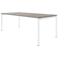 NOVA U meeting table | 2000 x 1000 mm, gray northern oak