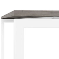 NOVA U meeting table | 2000 x 1000 mm, gray northern oak