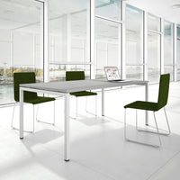 NOVA U meeting table | 2000 x 1000 mm, pearl gray