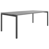 NOVA U meeting table | 2000 x 1000 mm, pearl gray