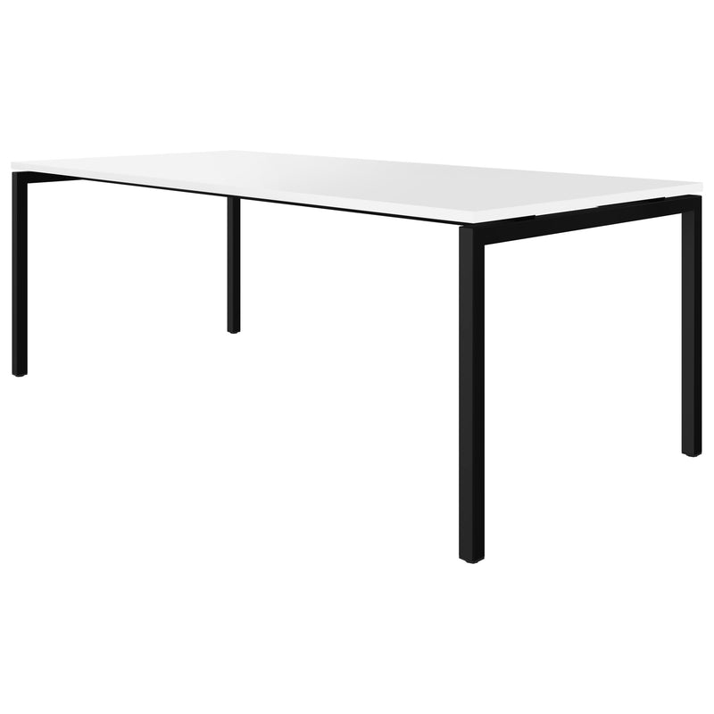 NOVA U meeting table | 2000 x 1000mm, White - 3 Main Image