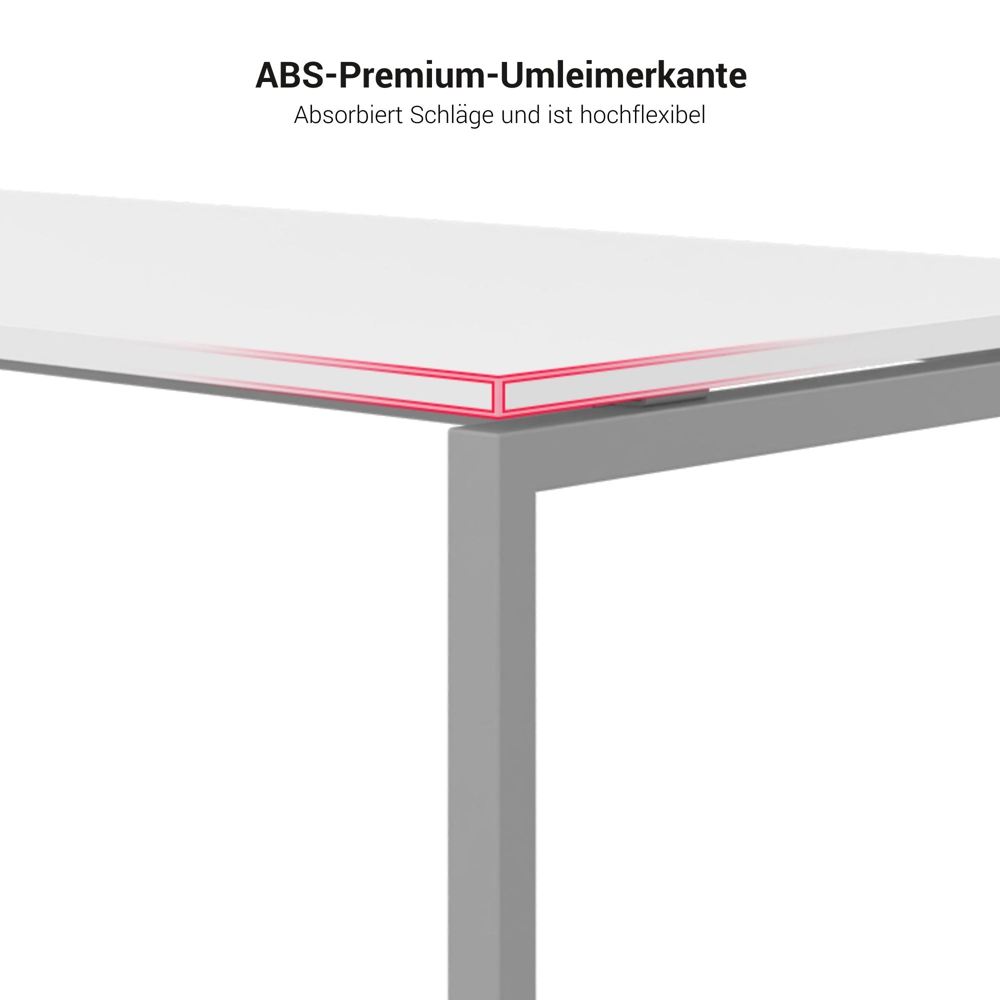 NOVA U CHIET DE BUREAU | 2000 x 1000 mm, blanc