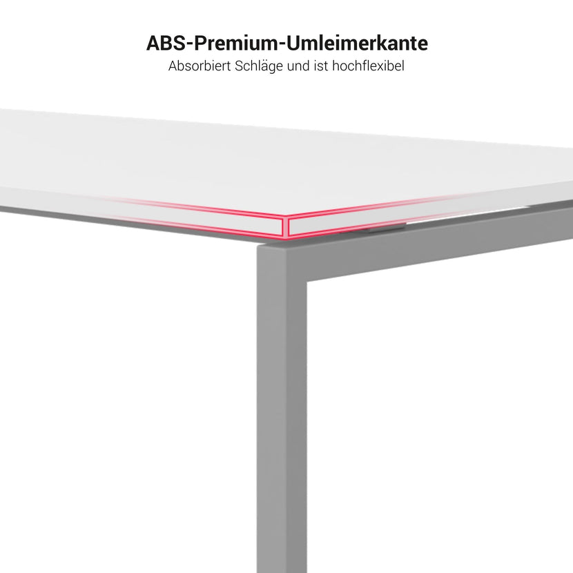 NOVA U CHIET DE BUREAU | 2000 x 1000 mm, blanc