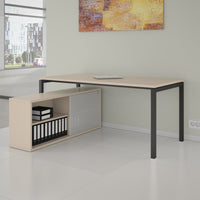 NOVA U Chief Desk con bassa bordo | 2000 x 1382 mm, acero