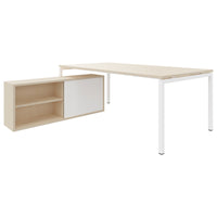 NOVA U Chief Desk con bassa bordo | 2000 x 1382 mm, acero