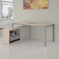 NOVA U Chief Desk con bassa bordo | 2000 x 1382 mm, acero