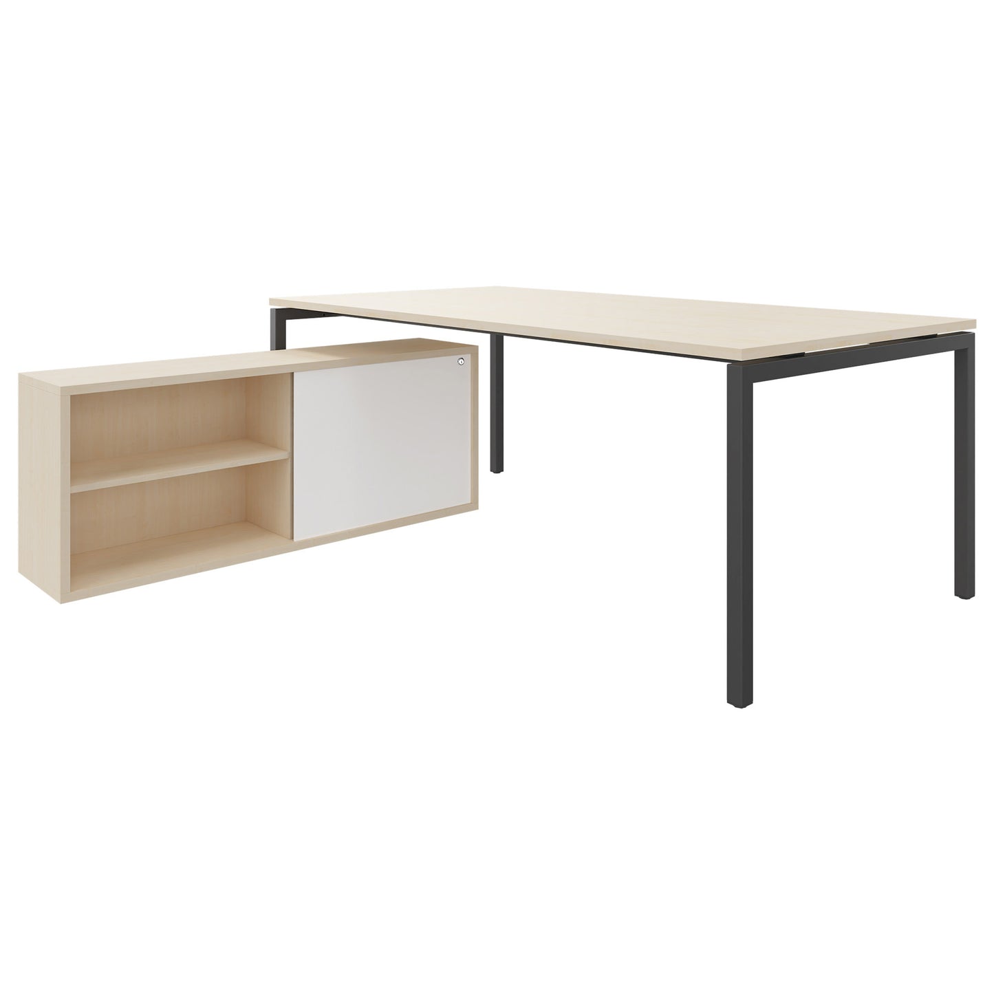 NOVA U Chief Desk con bassa bordo | 2000 x 1382 mm, acero