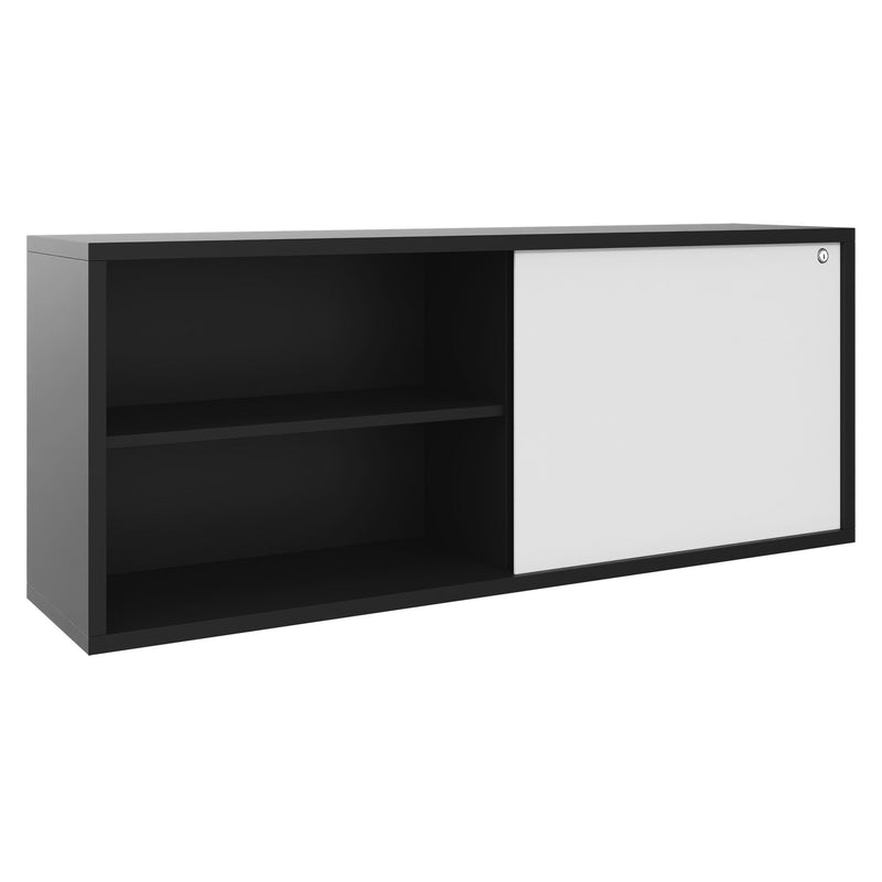 NOVA U executive desk with lowboard | 2000 x 1382 mm, anthracite - 4 Main Image