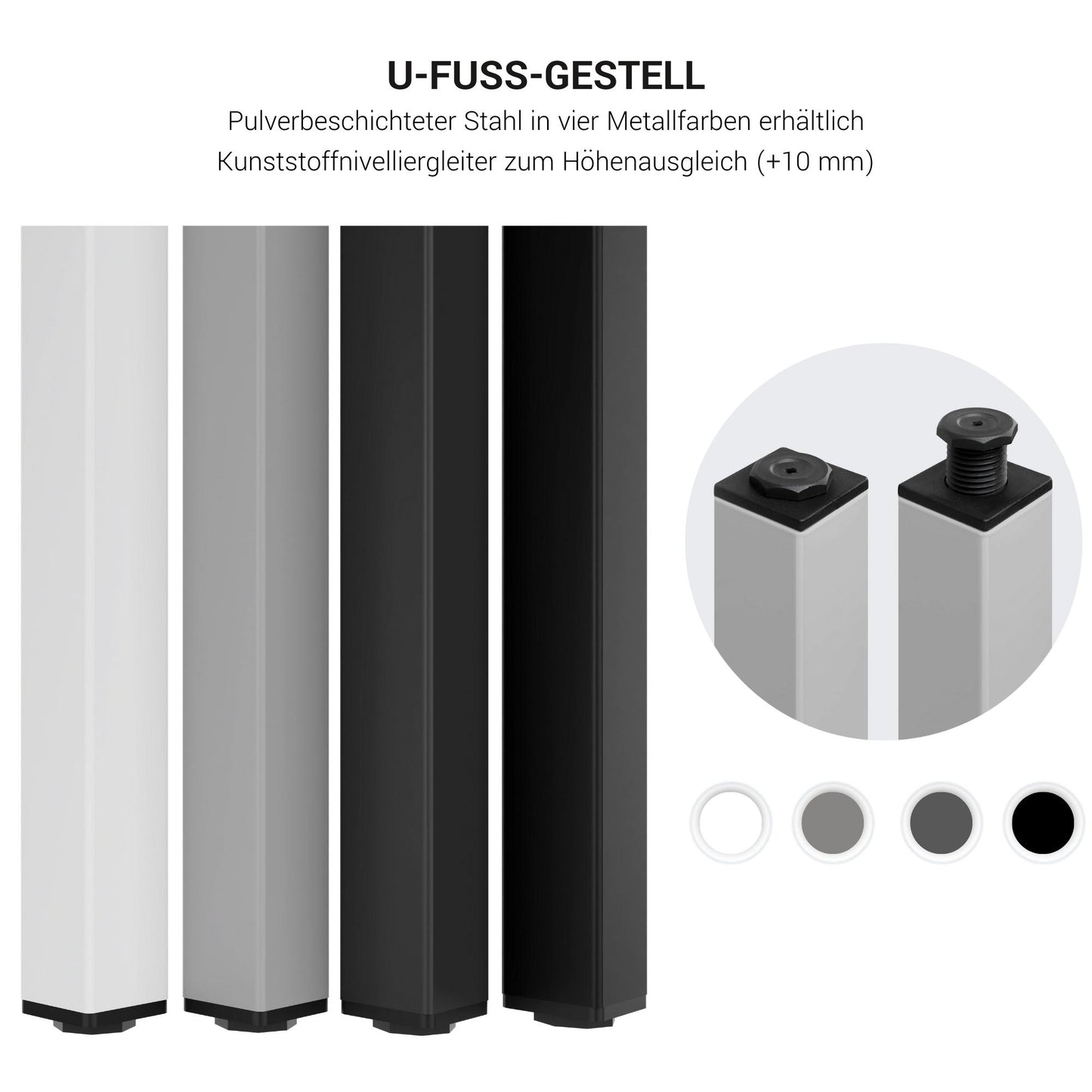 NOVA U Bureau en chef avec Lowboard | 2000 x 1382 mm, anthracite