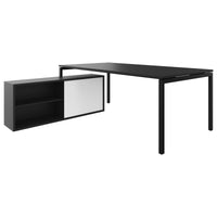 NOVA U Chief Desk con bassa bordo | 2000 x 1382 mm, antracite