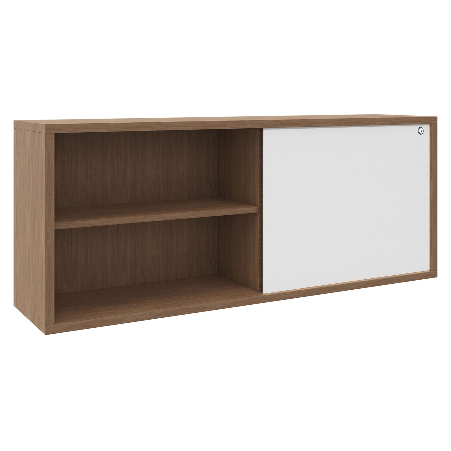 NOVA U Bureau en chef avec Lowboard | 2000 x 1382 mm, chêne ambre