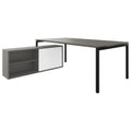 NOVA U Chefschreibtisch mit Lowboard | 2000 x 1382 mm, Cubanitgrau - 2 Thumbnail Image