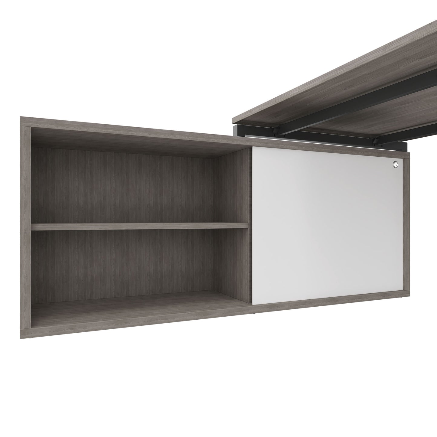 NOVA U Chief Desk con bassa bordo | 2000 x 1382 mm, North Oak Grey