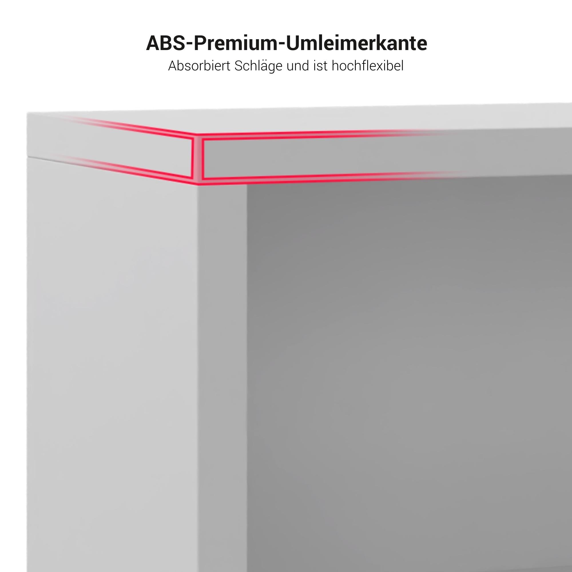NOVA U executive desk with lowboard | 2000 x 1382 mm, pearl gray