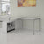 Nova U Chief Desk avec Lowboard | 2000 x 1382 mm, blanc