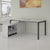 NOVA Executive desk with lowboard | 2000 x 1382 mm, white