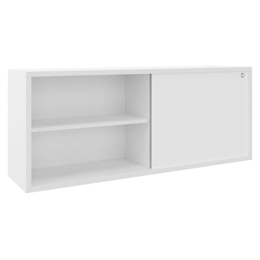 NOVA Executive desk with lowboard | 2000 x 1382 mm, white