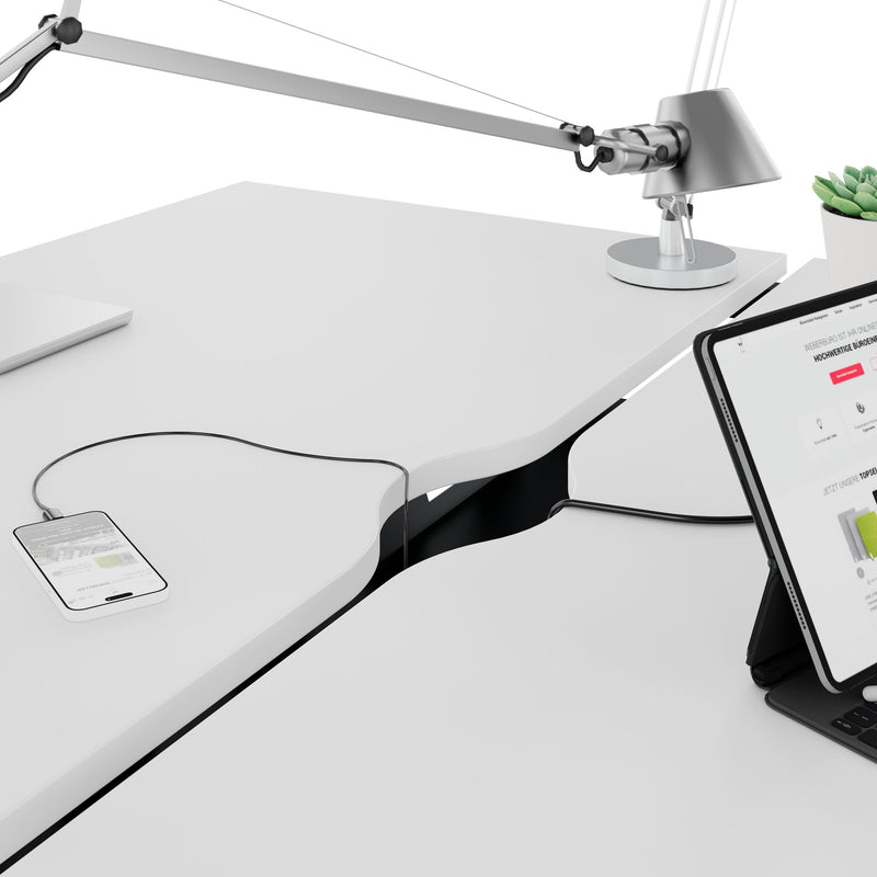 NOVA U Team desk | 3200 x 1640 mm, white - 7 Main Image