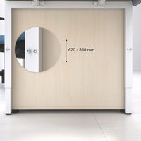 NOVA UH Schreibtisch | Manuell höhenverstellbar, 1600 x 800 mm, Weiß
