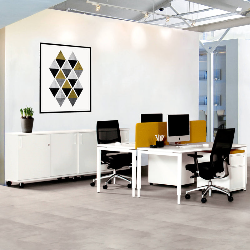 NOVA Uh desk | Manually height adjustable, 1600 x 800 mm, white - 1 Main Image