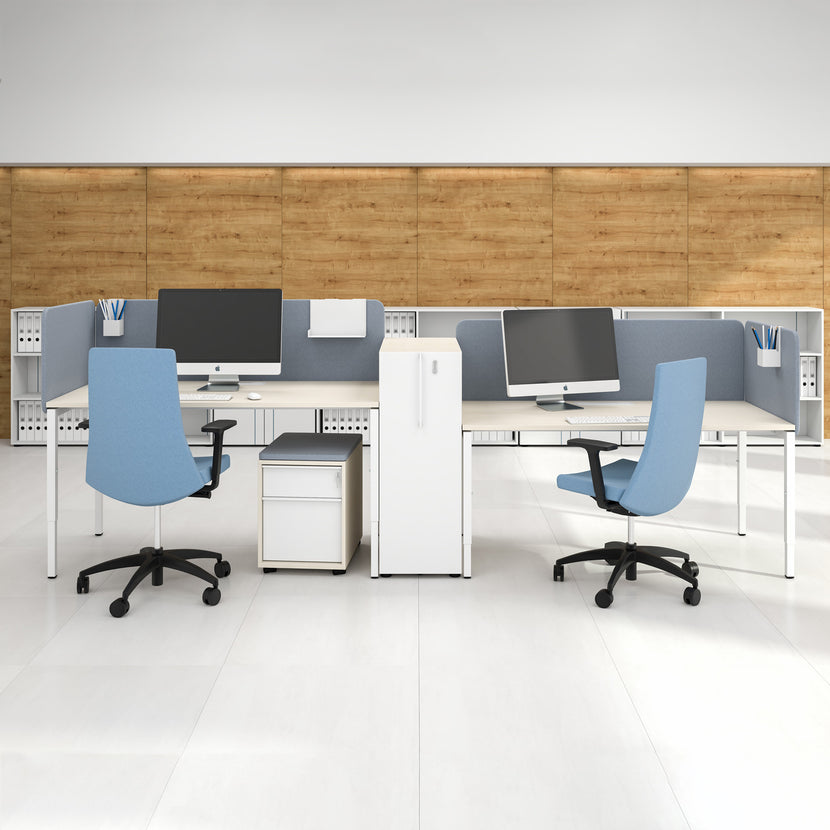 NOVA UH Bureau | Réglable manuellement à hauteur, 1800 x 800 mm, blanc