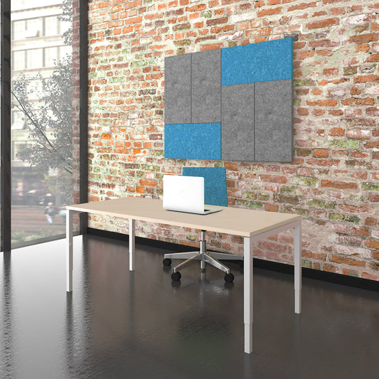 NOVA UH Bureau | Réglable manuellement à hauteur, 1800 x 800 mm, érable