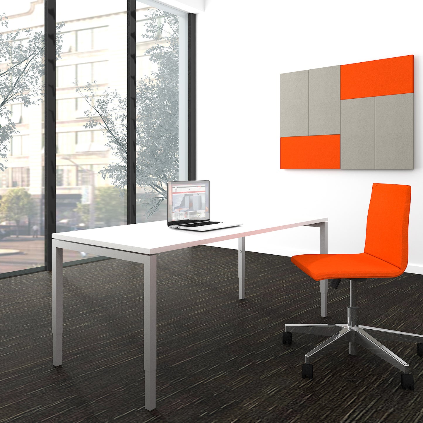 Nova UH desk | Manually height adjustable, 1800 x 800 mm, white