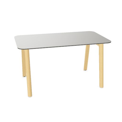 NOVA WOOD Besprechungstisch | 1400 - 1800 mm, Massivholz-Gestell, HPL