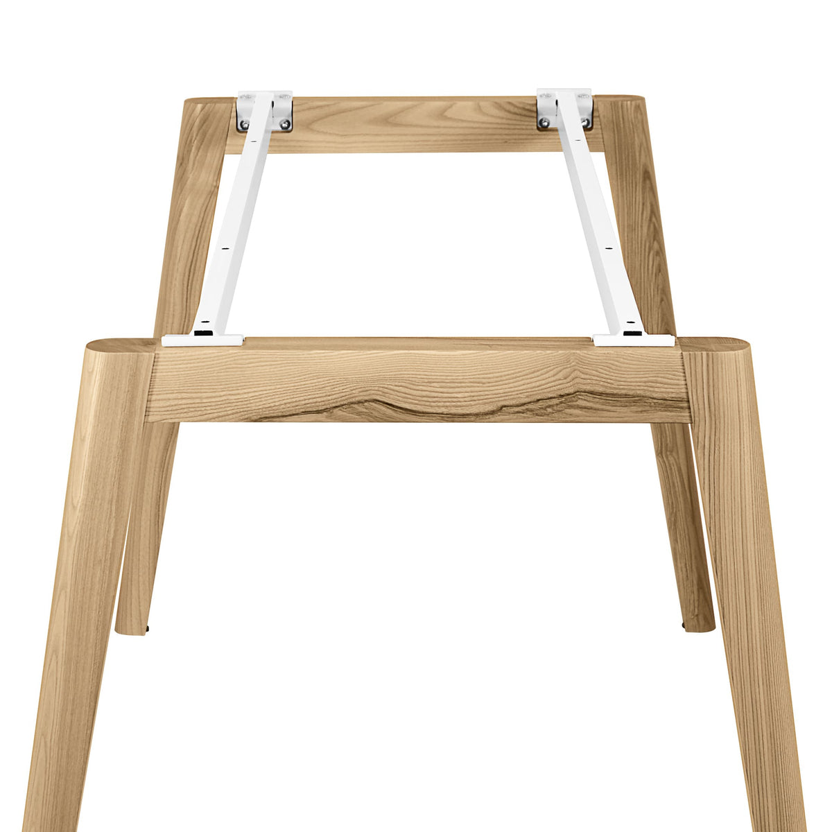 NOVA WOOD Besprechungstisch | 1400 - 1800 mm, Massivholz-Gestell, HPL