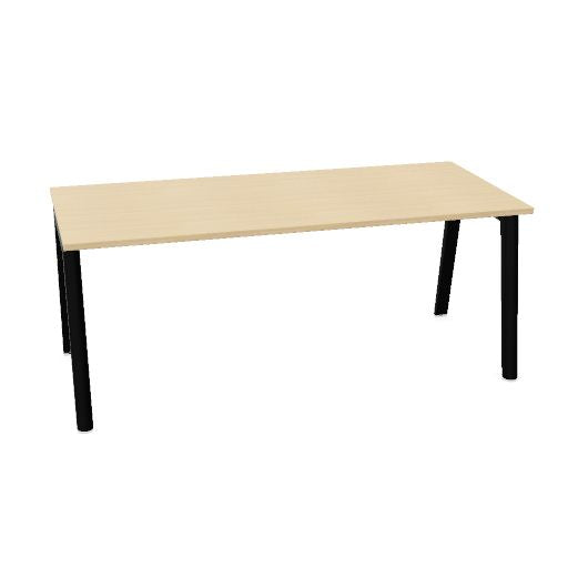 NOVA WOOD Besprechungstisch | 1400 - 1800 mm, Massivholz-Gestell, Melamin
