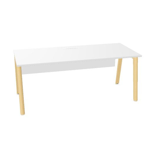 NOVA WOOD Besprechungstisch | 1400 - 1800 mm, Massivholz-Gestell, Melamin