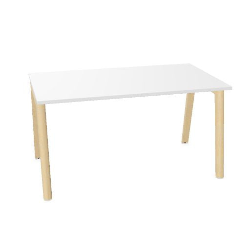 NOVA WOOD Besprechungstisch | 1400 - 1800 mm, Massivholz-Gestell, Melamin