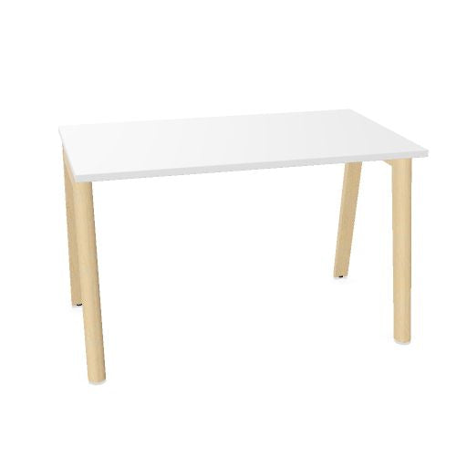NOVA WOOD Besprechungstisch | 1400 - 1800 mm, Massivholz-Gestell, Melamin