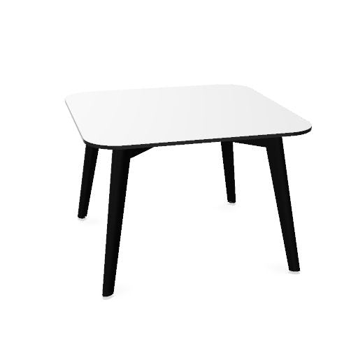 NOVA WOOD Couchtisch | Massivholz-Gestell, Runde oder eckige Tischplatte, HPL