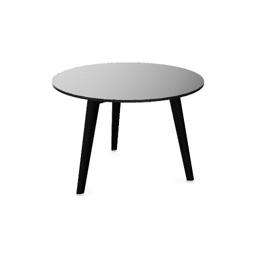 NOVA WOOD Couchtisch | Massivholz-Gestell, Runde oder eckige Tischplatte, HPL