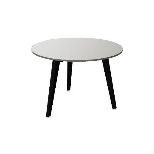 NOVA WOOD Couchtisch | Massivholz-Gestell, Runde oder eckige Tischplatte, HPL
