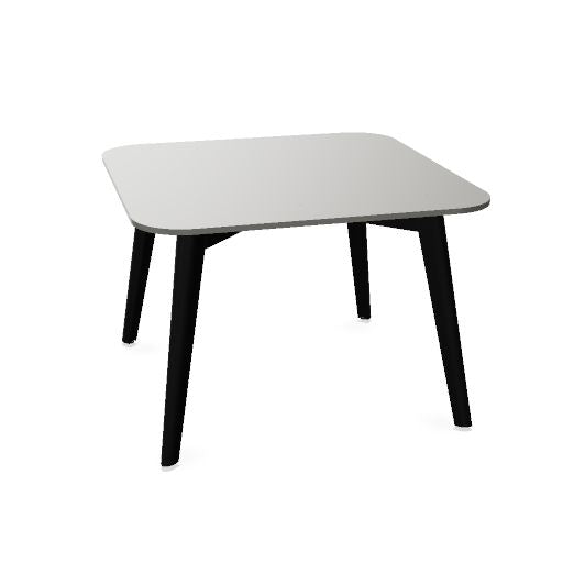 NOVA WOOD Couchtisch | Massivholz-Gestell, Runde oder eckige Tischplatte, HPL