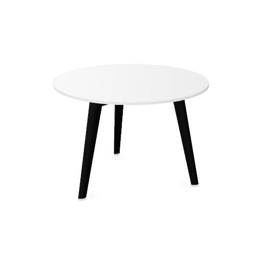 NOVA WOOD Couchtisch | Massivholz-Gestell, Runde oder eckige Tischplatte, HPL