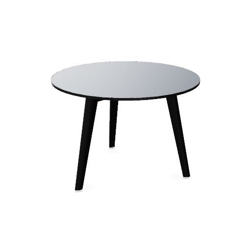 NOVA WOOD Couchtisch | Massivholz-Gestell, Runde oder eckige Tischplatte, HPL