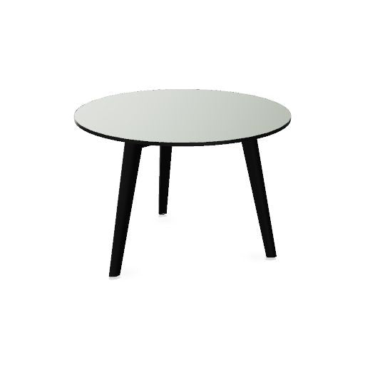 NOVA WOOD Couchtisch | Massivholz-Gestell, Runde oder eckige Tischplatte, HPL